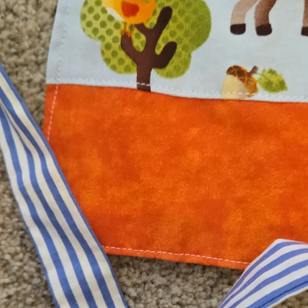 Kids Fox Character Apron in Orange and Multicolor